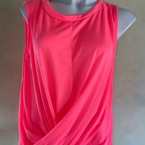 Neon orange sleeveless top